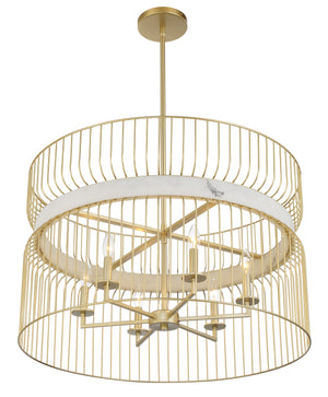 Minka-Lavery - 3396-754 - Six Light Pendant - Park Slope by Robin Baron - Nouveau Gold