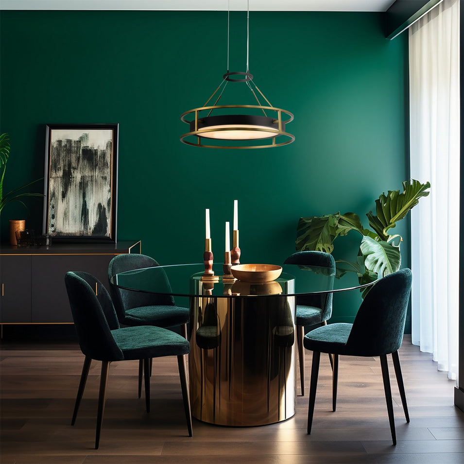 Minka-Lavery - 5086-781-L - LED Pendant - Levitation - Sand Coal And Soft Brass
