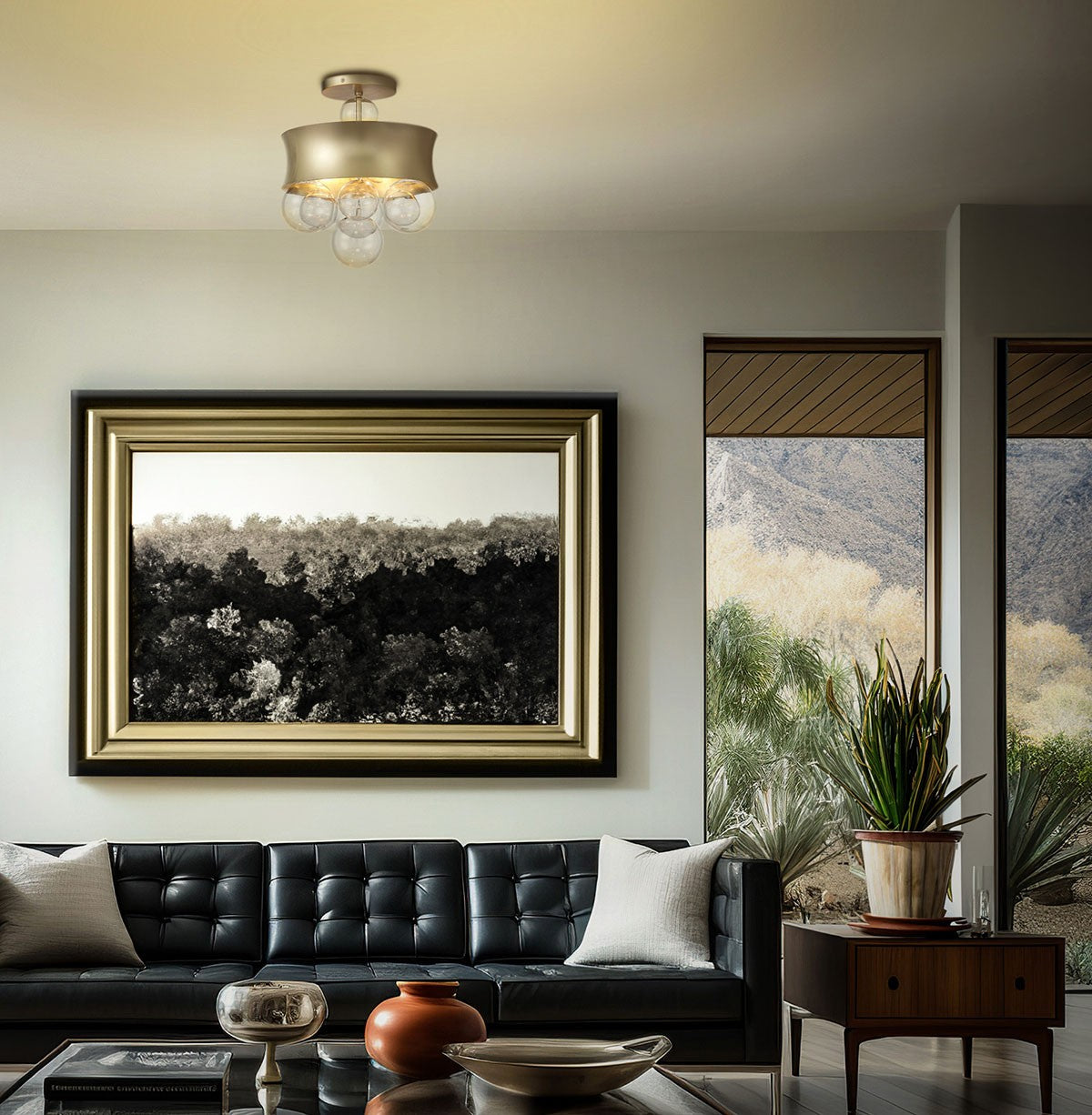 Minka-Lavery - 5195-697 - Three Light Convertible Pendant - Verdi Square by Robin Baron - Soft Gold