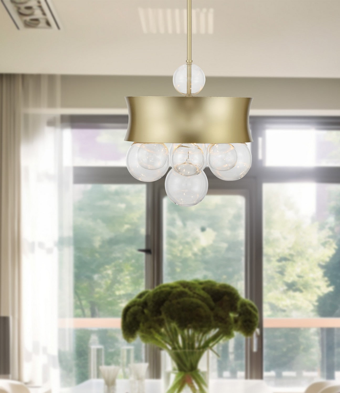 Minka-Lavery - 5195-697 - Three Light Convertible Pendant - Verdi Square by Robin Baron - Soft Gold