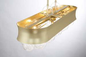 Minka-Lavery - 5196-697 - Six Light Island Pendant - Verdi Square by Robin Baron - Soft Gold