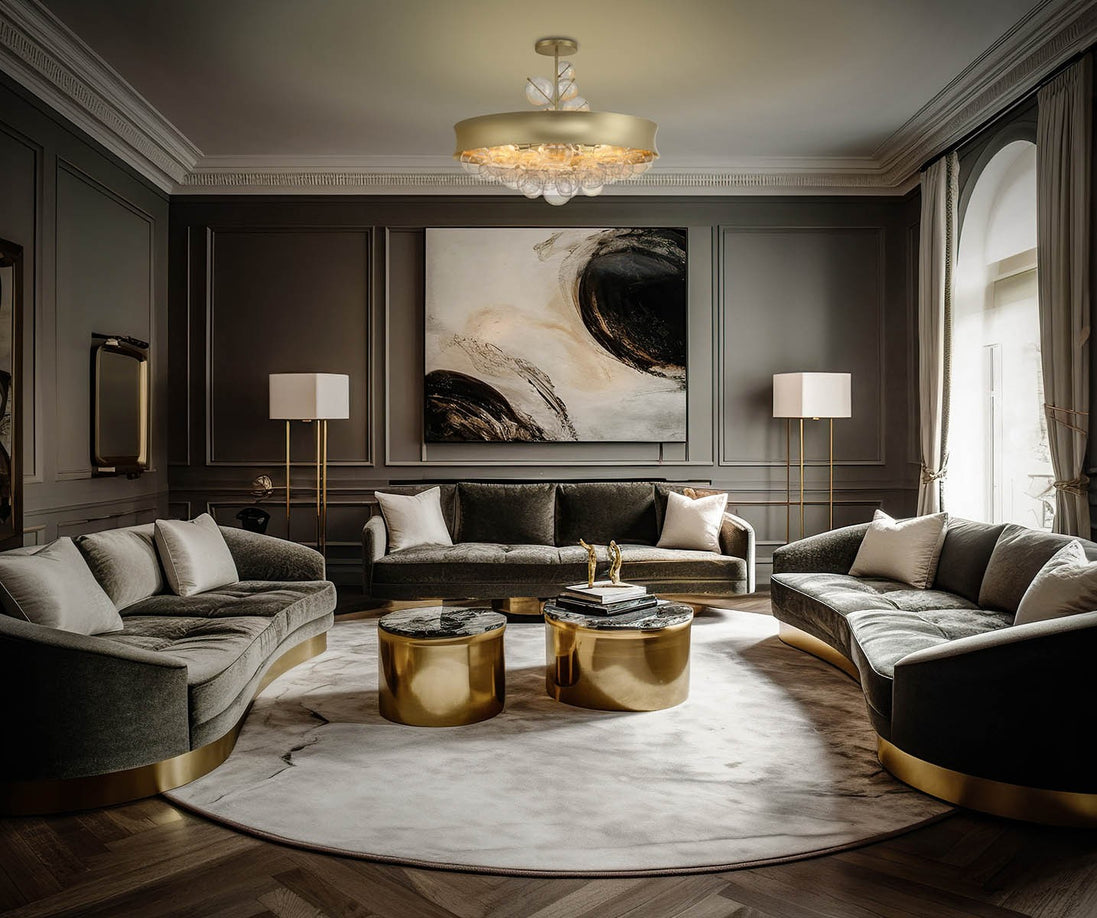 Minka-Lavery - 5198-697 - Eight Light Convertible Pendant - Verdi Square by Robin Baron - Soft Gold