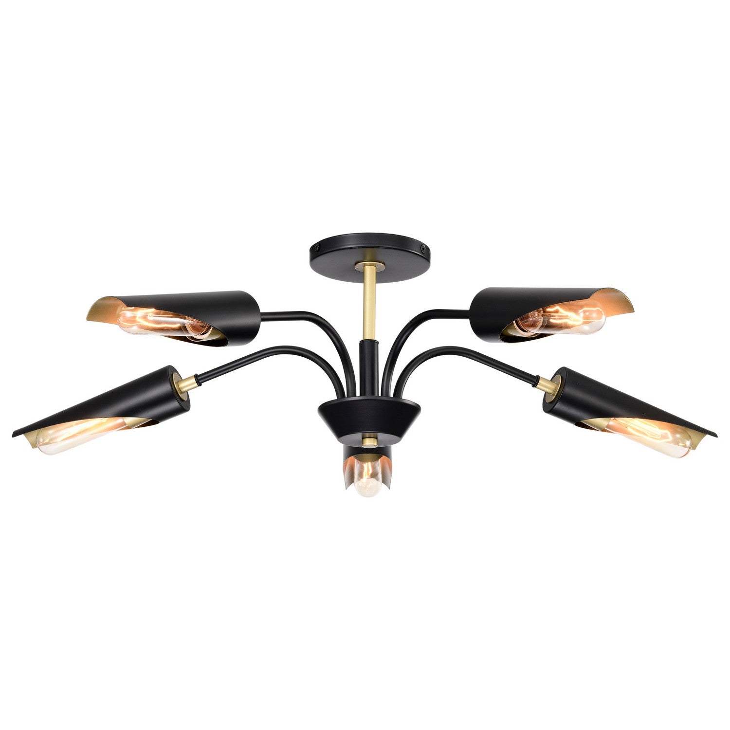 Nuvo Lighting - 60-7295 - Five Light Chandelier - Marc - Matte Black