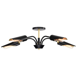 Nuvo Lighting - 60-7295 - Five Light Chandelier - Marc - Matte Black