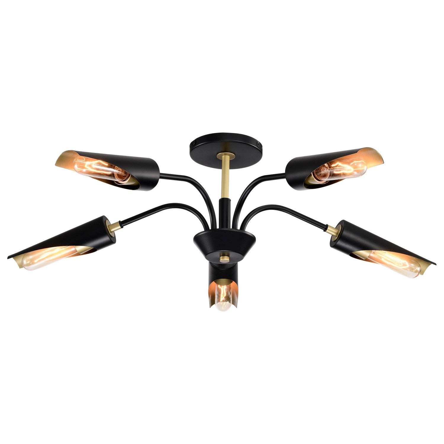 Nuvo Lighting - 60-7295 - Five Light Chandelier - Marc - Matte Black