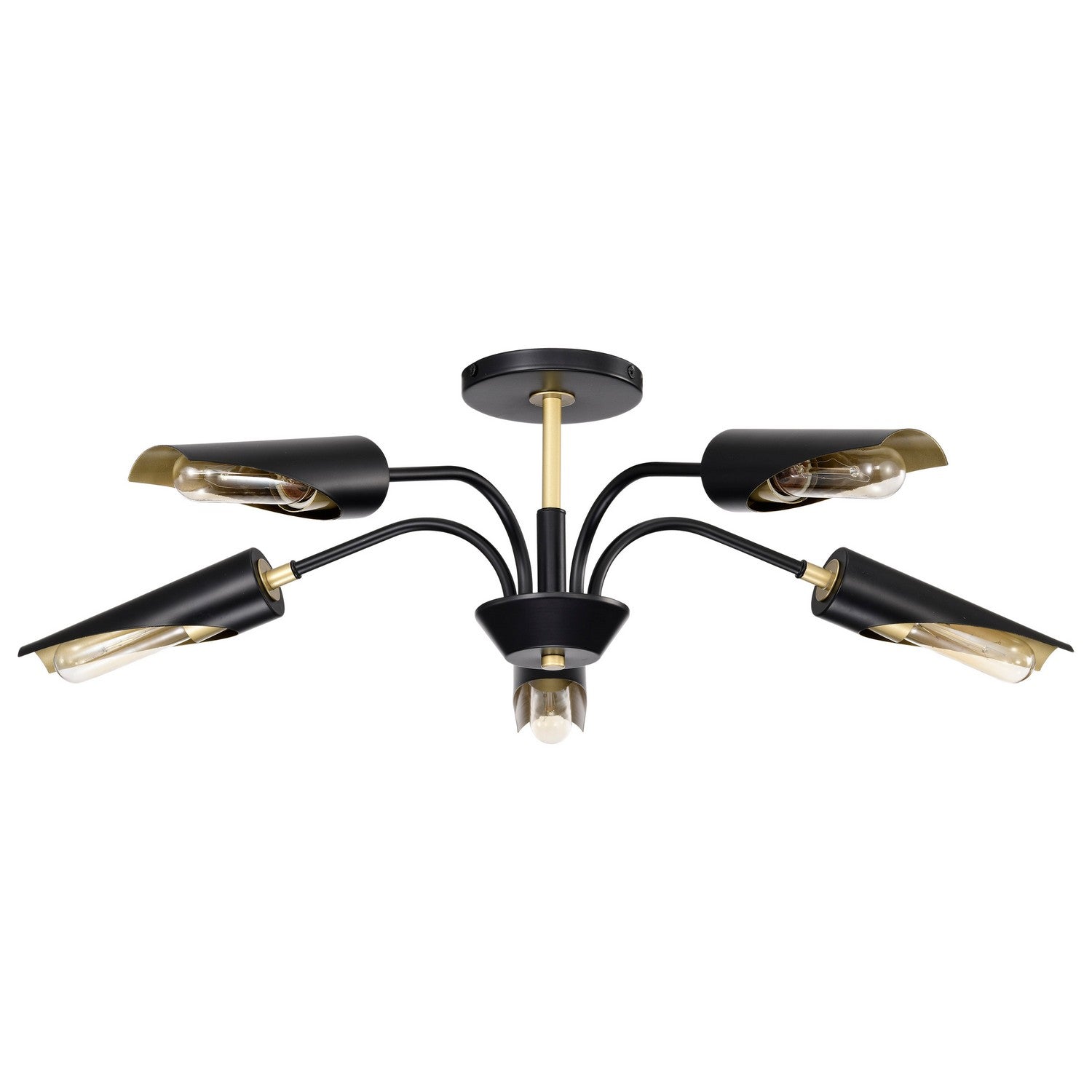 Nuvo Lighting - 60-7295 - Five Light Chandelier - Marc - Matte Black