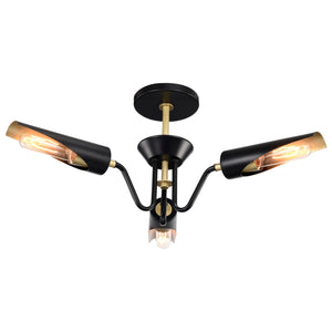 Nuvo Lighting - 60-7296 - Three Light Chandelier - Marc - Matte Black