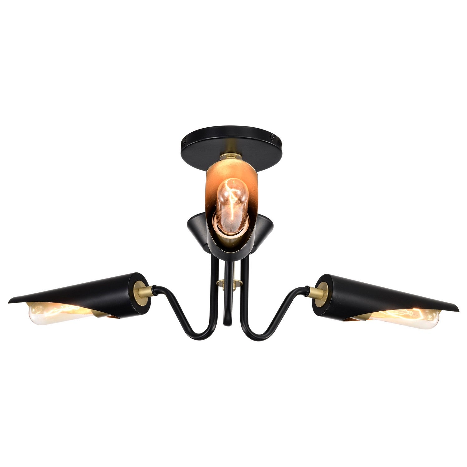 Nuvo Lighting - 60-7296 - Three Light Chandelier - Marc - Matte Black