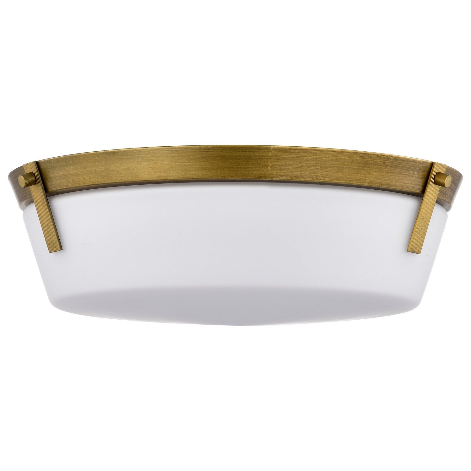 Nuvo Lighting - 60-7750 - Three Light Flush Mount - Rowen - Natural Brass