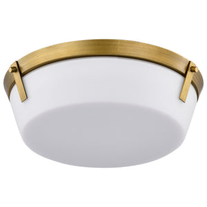 Nuvo Lighting - 60-7750 - Three Light Flush Mount - Rowen - Natural Brass