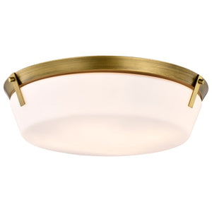 Nuvo Lighting - 60-7751 - Four Light Flush Mount - Rowen - Natural Brass