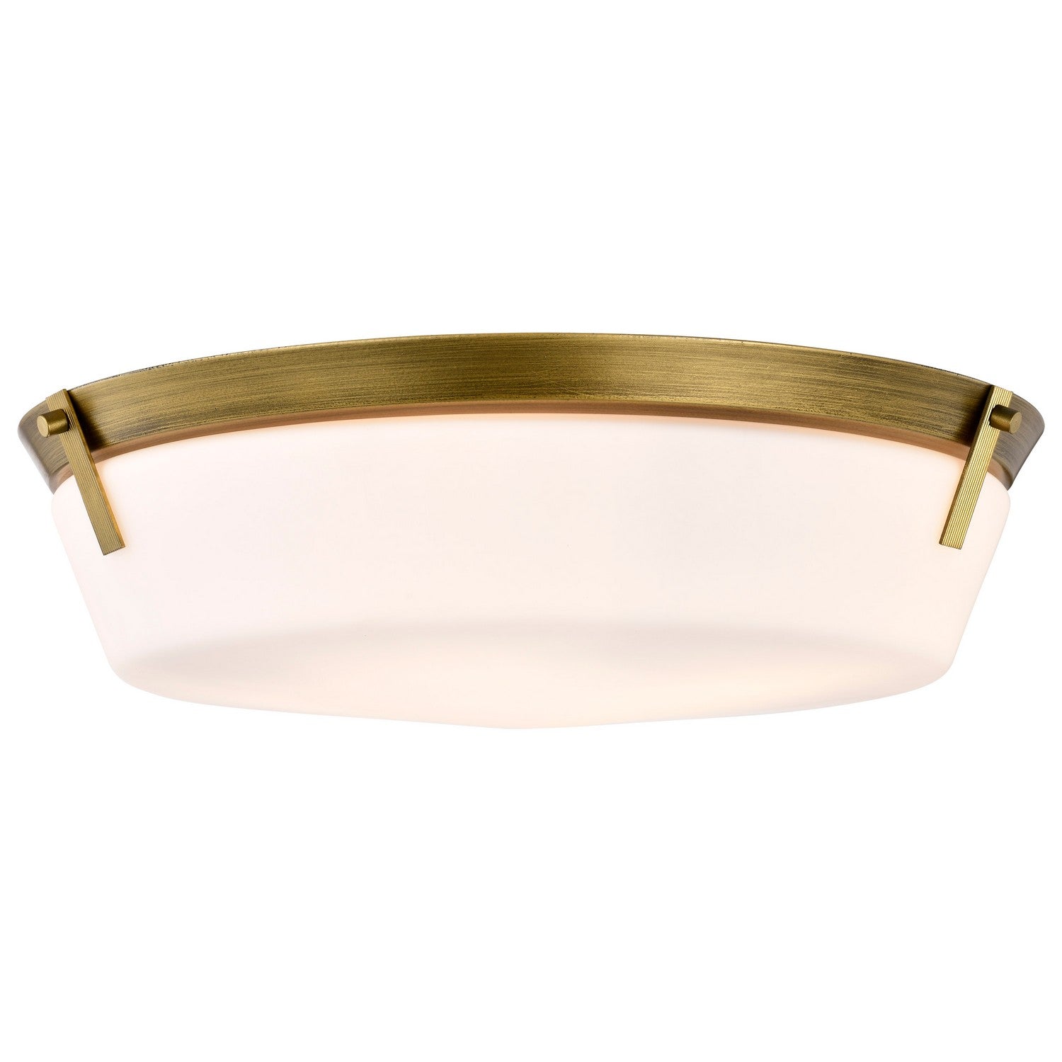 Nuvo Lighting - 60-7751 - Four Light Flush Mount - Rowen - Natural Brass