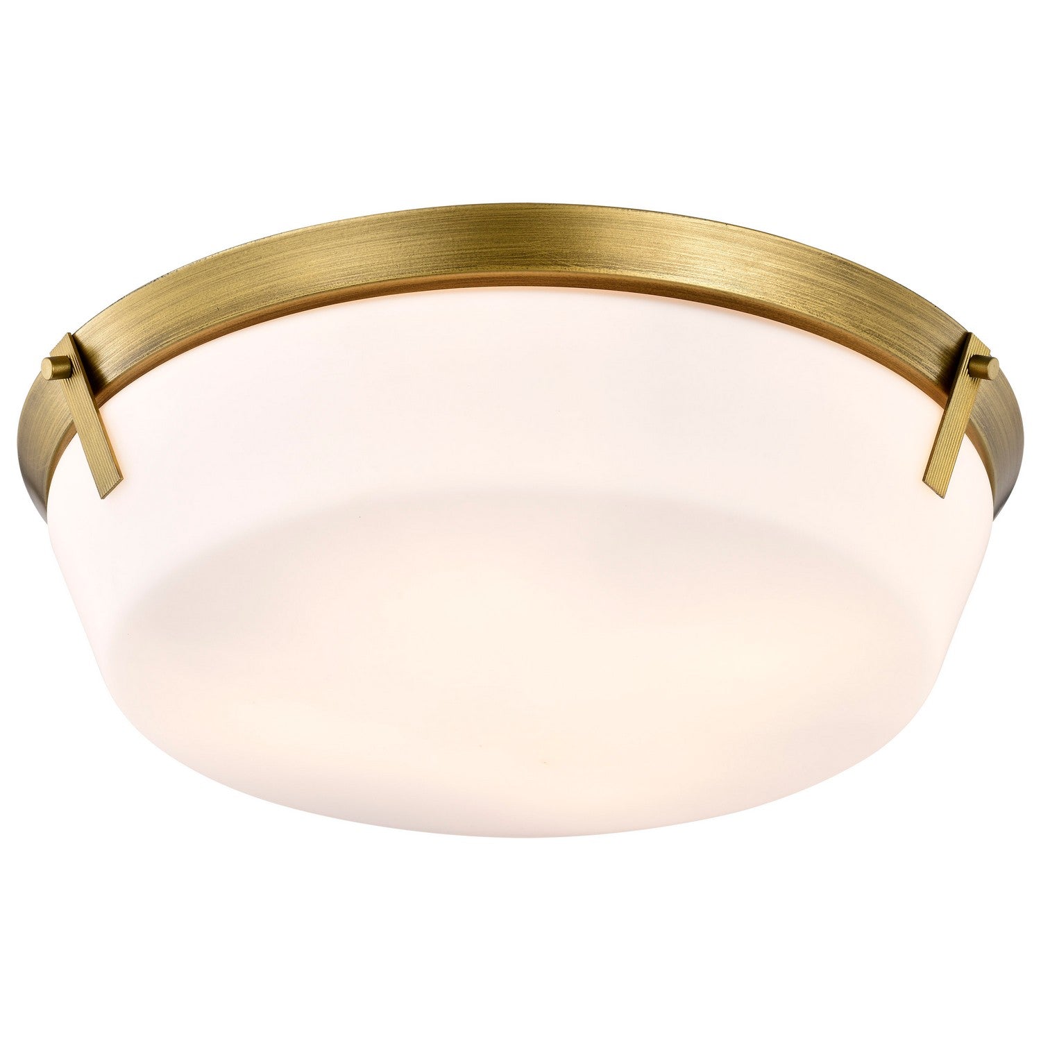 Nuvo Lighting - 60-7751 - Four Light Flush Mount - Rowen - Natural Brass