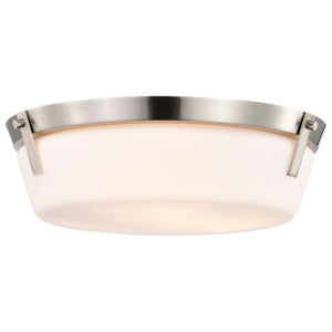 Nuvo Lighting - 60-7760 - Three Light Flush Mount - Rowen - Brushed Nickel