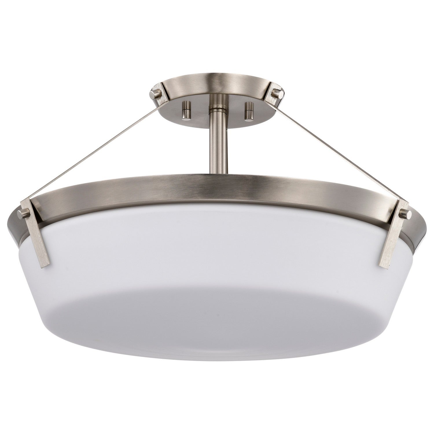 Nuvo Lighting - 60-7762 - Four Light Semi Flush Mount - Rowen - Brushed Nickel