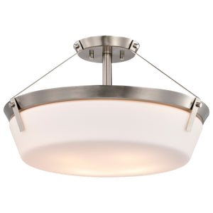 Nuvo Lighting - 60-7762 - Four Light Semi Flush Mount - Rowen - Brushed Nickel