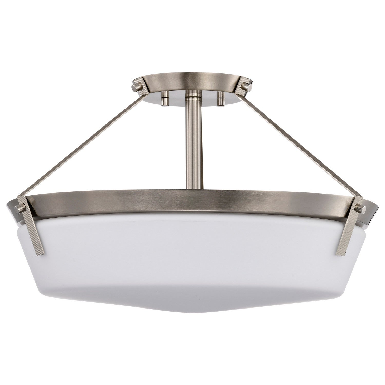 Nuvo Lighting - 60-7762 - Four Light Semi Flush Mount - Rowen - Brushed Nickel