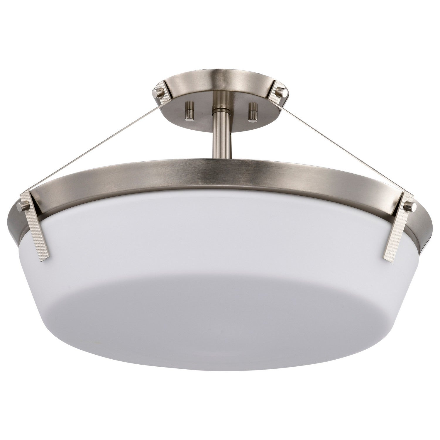 Nuvo Lighting - 60-7762 - Four Light Semi Flush Mount - Rowen - Brushed Nickel