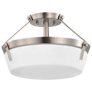 Nuvo Lighting - 60-7763 - Three Light Semi Flush Mount - Rowen - Brushed Nickel