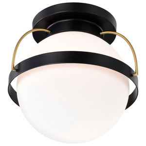 Nuvo Lighting - 60-7771 - One Light Flush Mount - Lakeshore - Matte Black