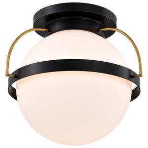 Nuvo Lighting - 60-7772 - One Light Flush Mount - Lakeshore - Matte Black