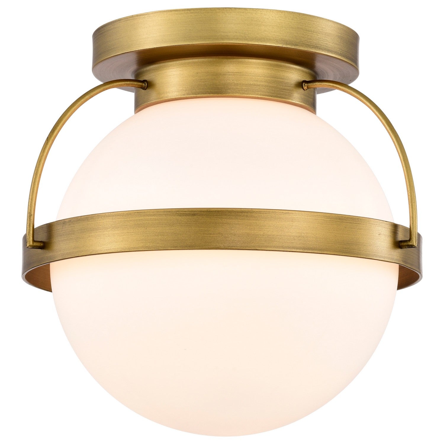 Nuvo Lighting - 60-7780 - One Light Flush Mount - Lakeshore - Natural Brass