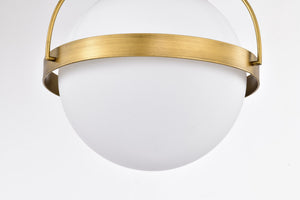 Nuvo Lighting - 60-7780 - One Light Flush Mount - Lakeshore - Natural Brass