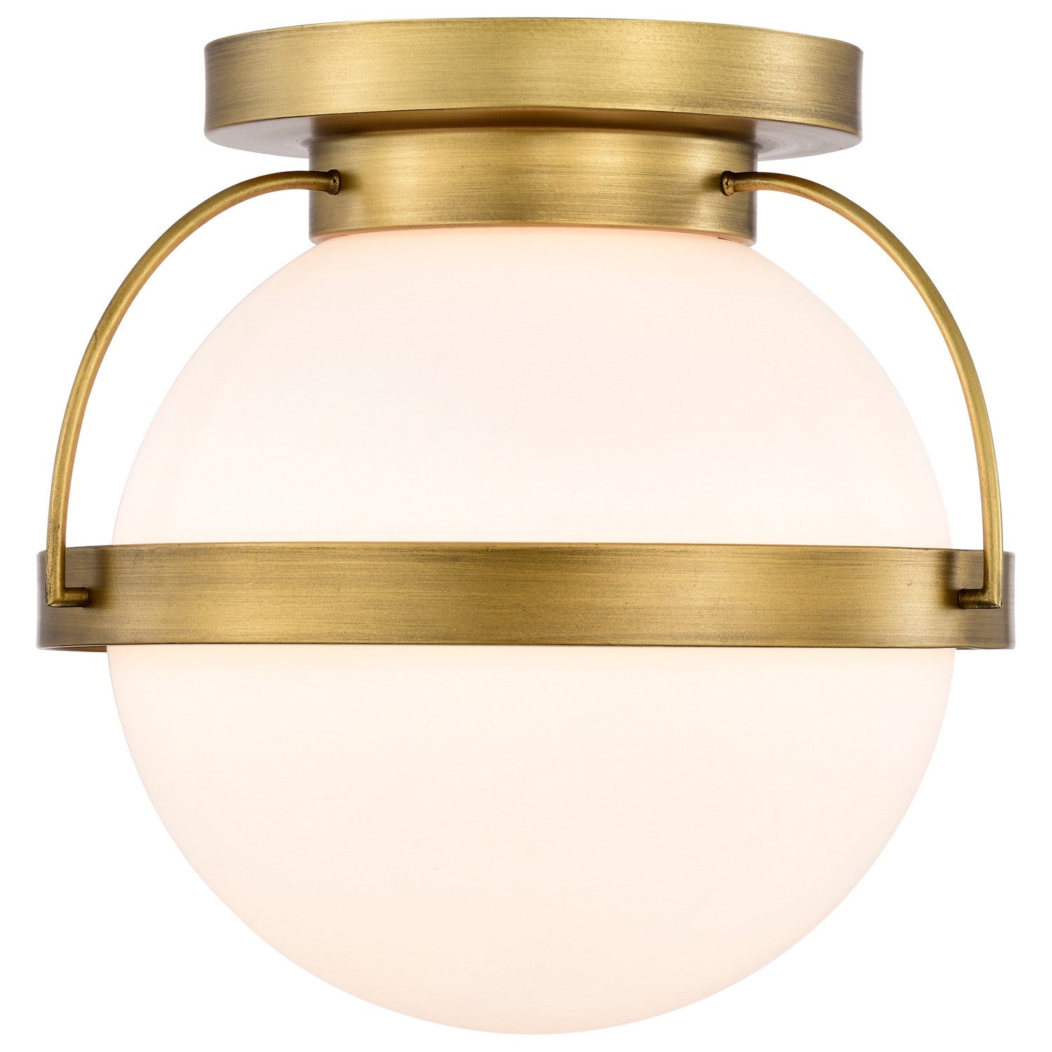 Nuvo Lighting - 60-7780 - One Light Flush Mount - Lakeshore - Natural Brass