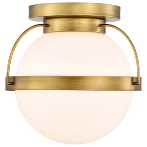 Nuvo Lighting - 60-7780 - One Light Flush Mount - Lakeshore - Natural Brass