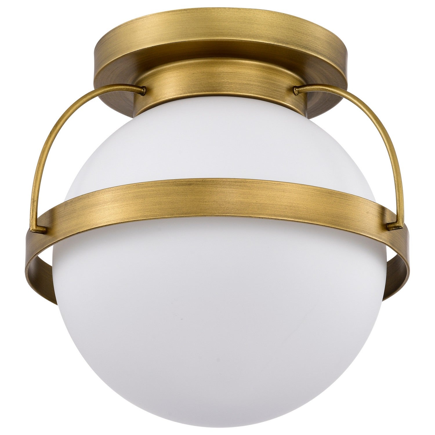 Nuvo Lighting - 60-7780 - One Light Flush Mount - Lakeshore - Natural Brass