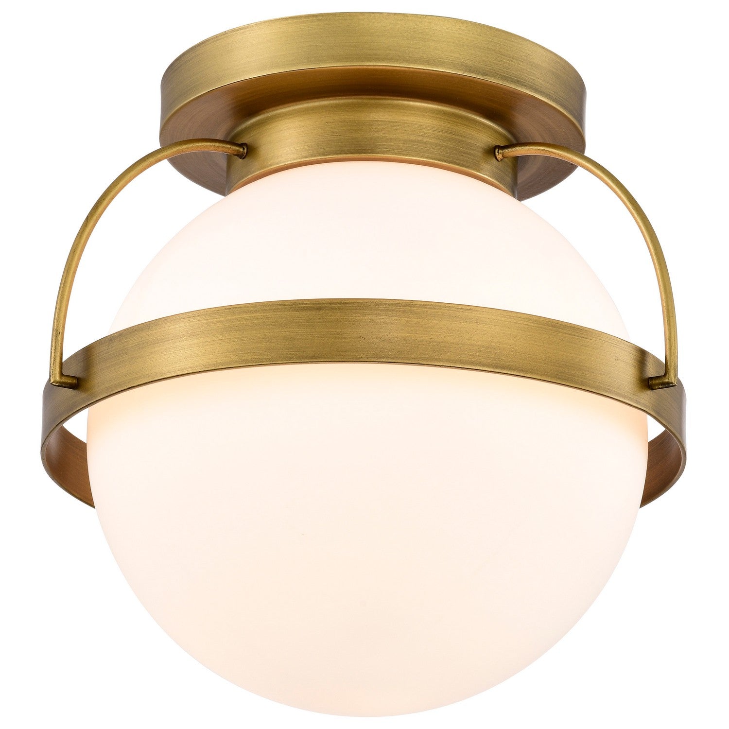 Nuvo Lighting - 60-7780 - One Light Flush Mount - Lakeshore - Natural Brass