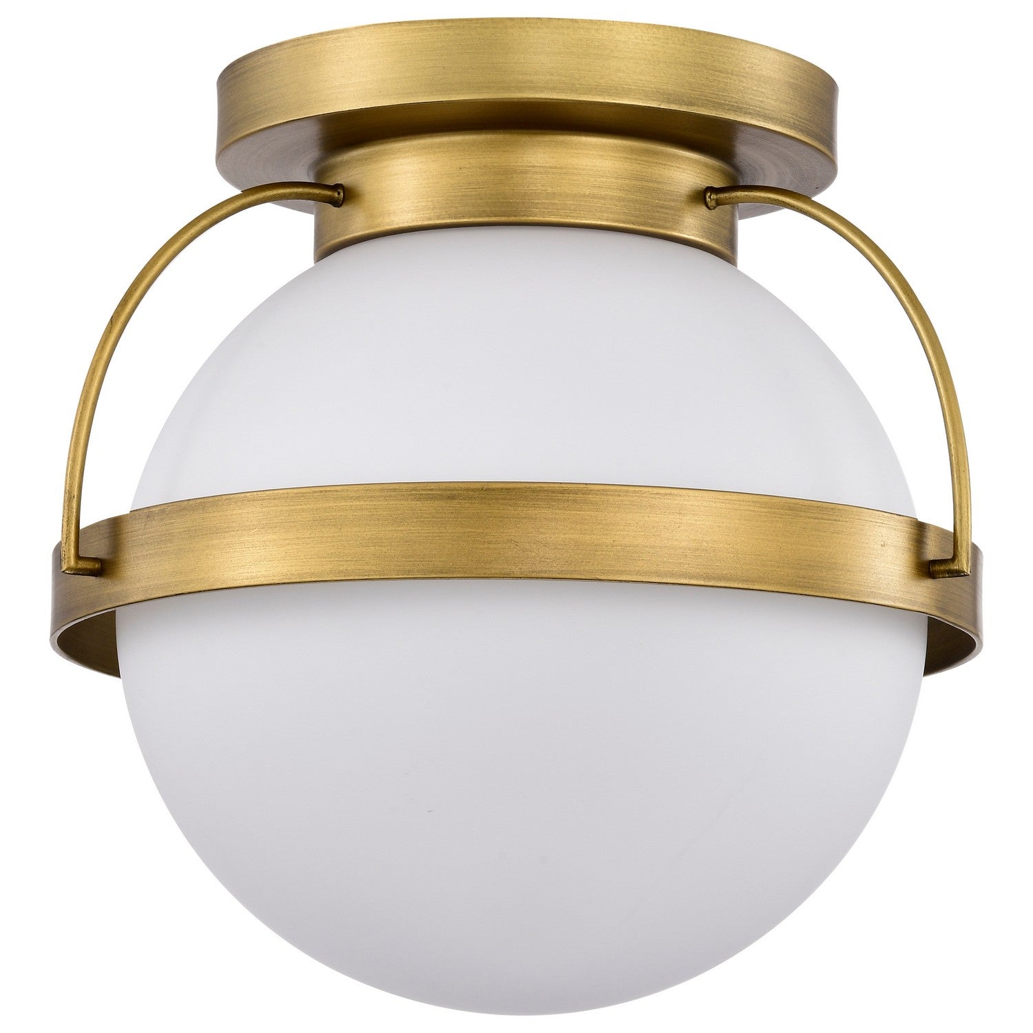 Nuvo Lighting - 60-7780 - One Light Flush Mount - Lakeshore - Natural Brass