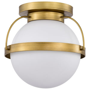 Nuvo Lighting - 60-7780 - One Light Flush Mount - Lakeshore - Natural Brass