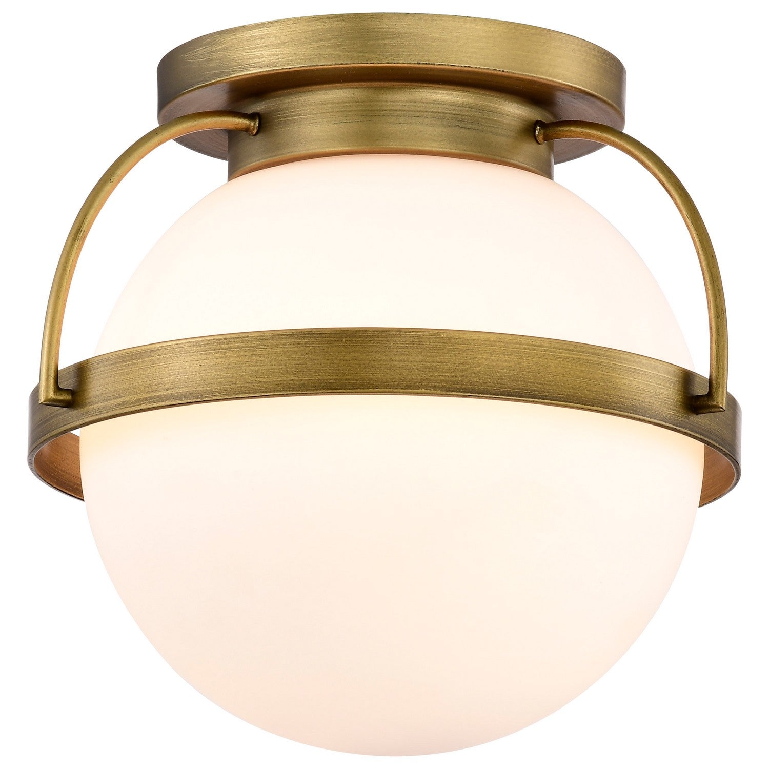 Nuvo Lighting - 60-7781 - One Light Flush Mount - Lakeshore - Natural Brass