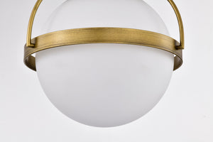 Nuvo Lighting - 60-7781 - One Light Flush Mount - Lakeshore - Natural Brass