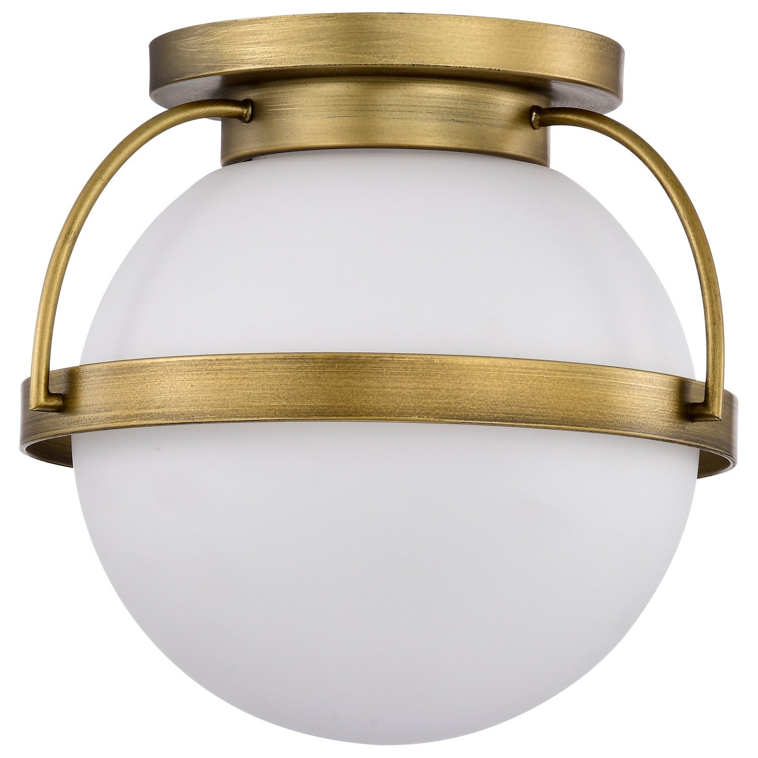 Nuvo Lighting - 60-7781 - One Light Flush Mount - Lakeshore - Natural Brass