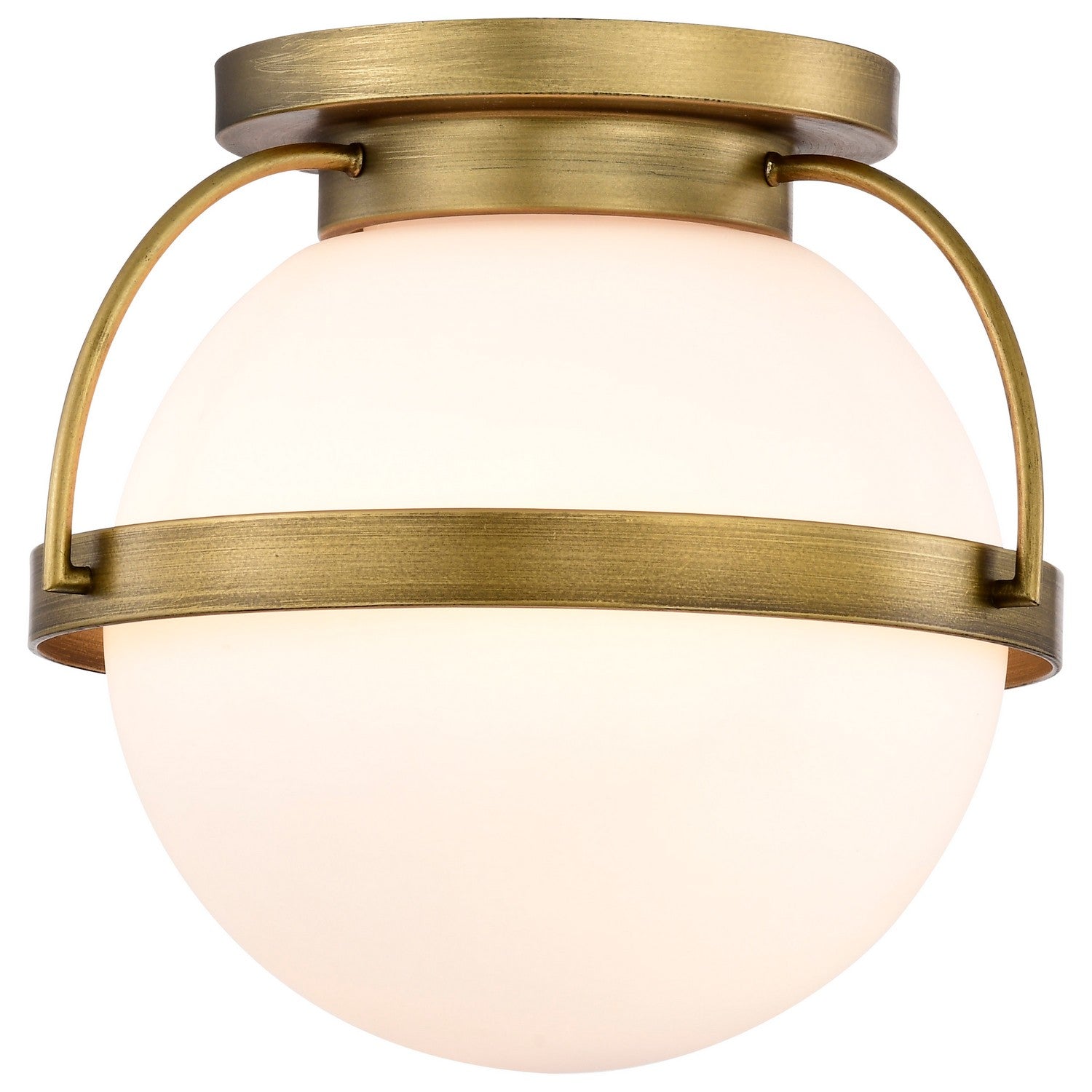 Nuvo Lighting - 60-7781 - One Light Flush Mount - Lakeshore - Natural Brass