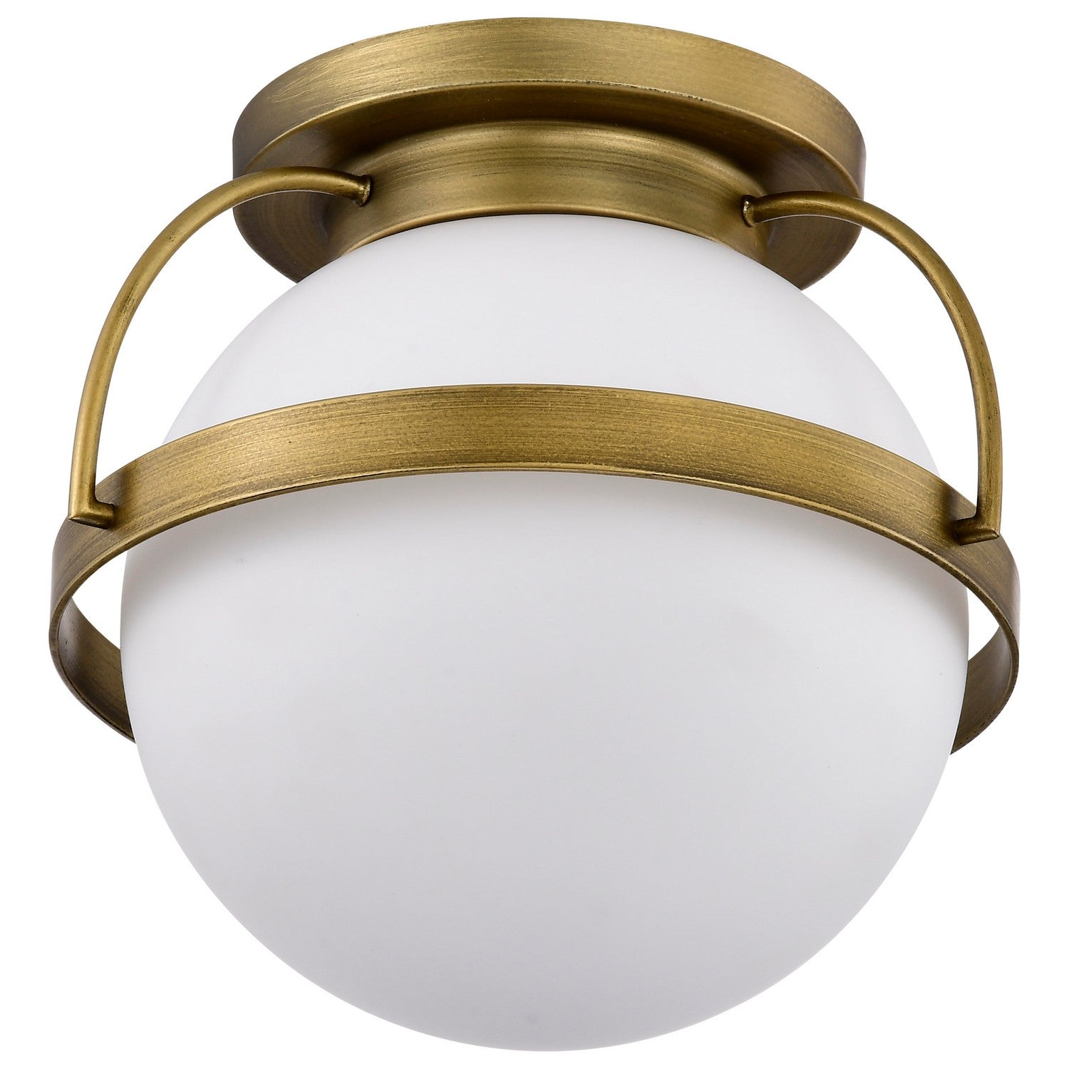 Nuvo Lighting - 60-7781 - One Light Flush Mount - Lakeshore - Natural Brass