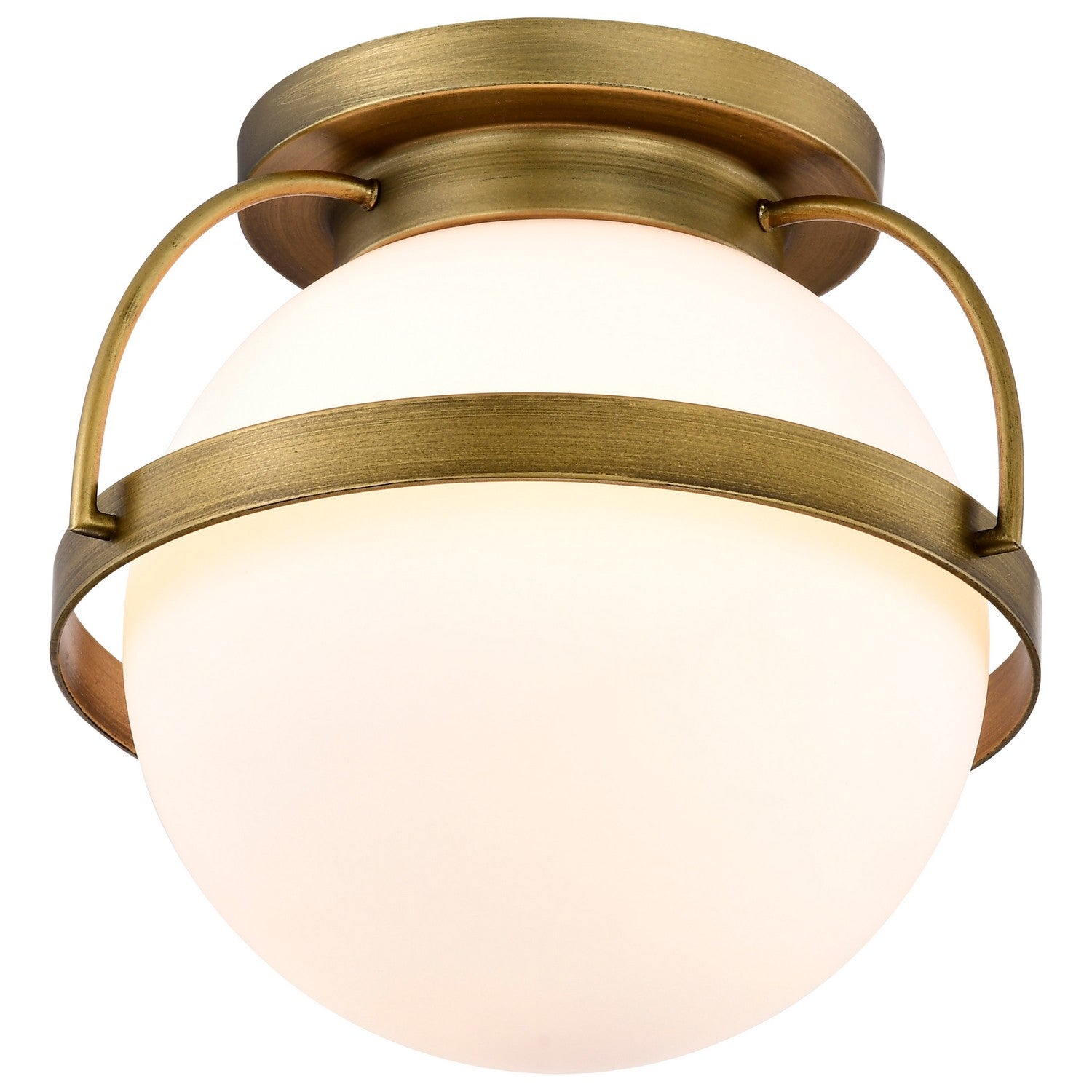 Nuvo Lighting - 60-7781 - One Light Flush Mount - Lakeshore - Natural Brass