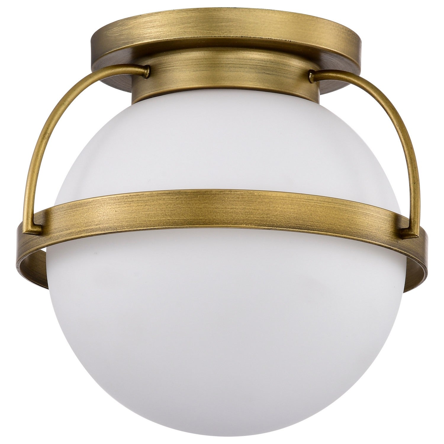 Nuvo Lighting - 60-7781 - One Light Flush Mount - Lakeshore - Natural Brass