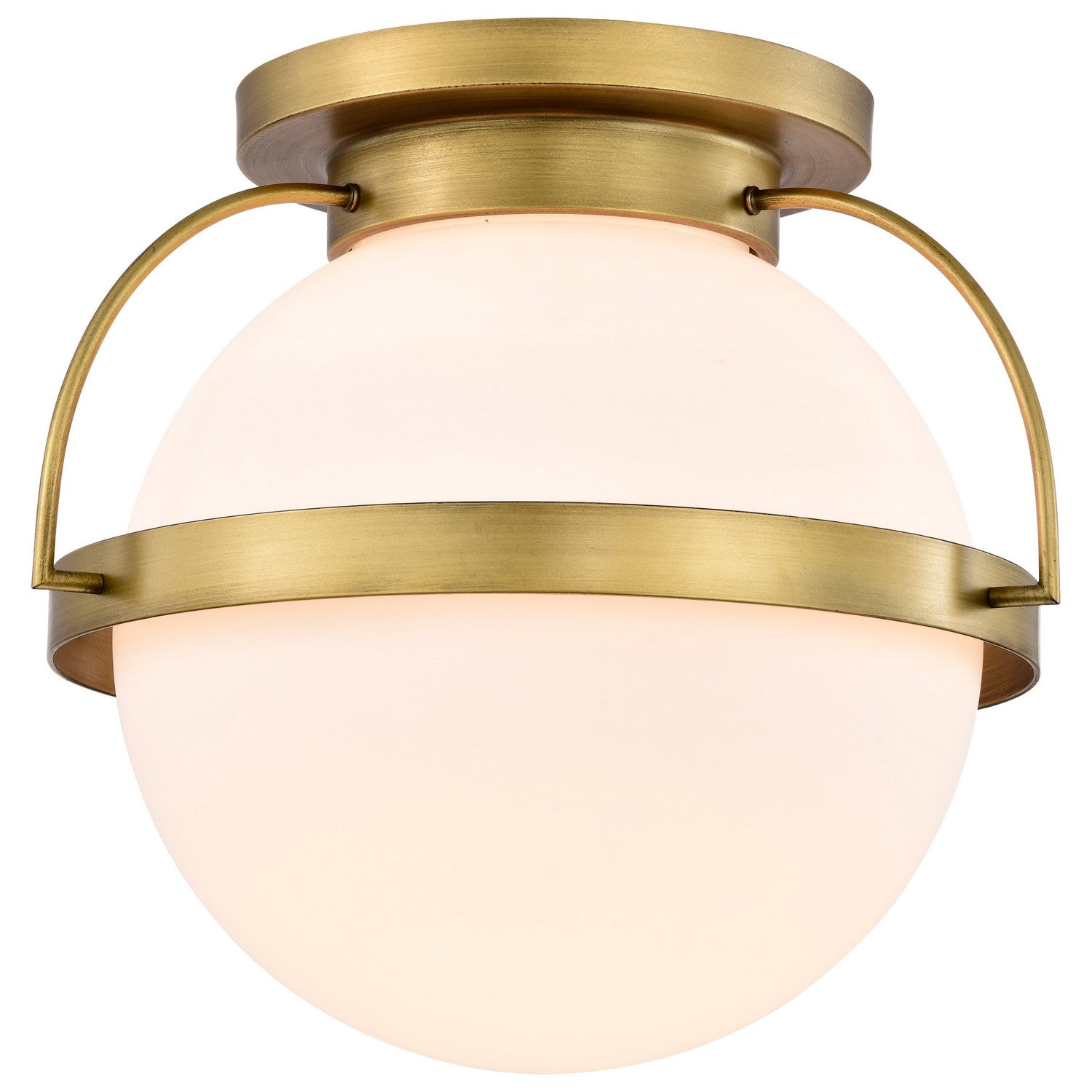 Nuvo Lighting - 60-7782 - One Light Flush Mount - Lakeshore - Natural Brass