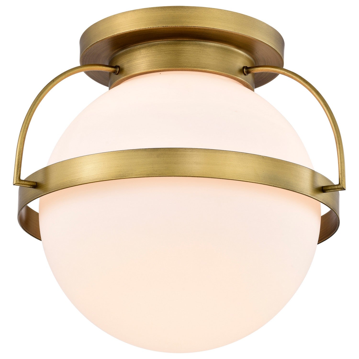 Nuvo Lighting - 60-7782 - One Light Flush Mount - Lakeshore - Natural Brass