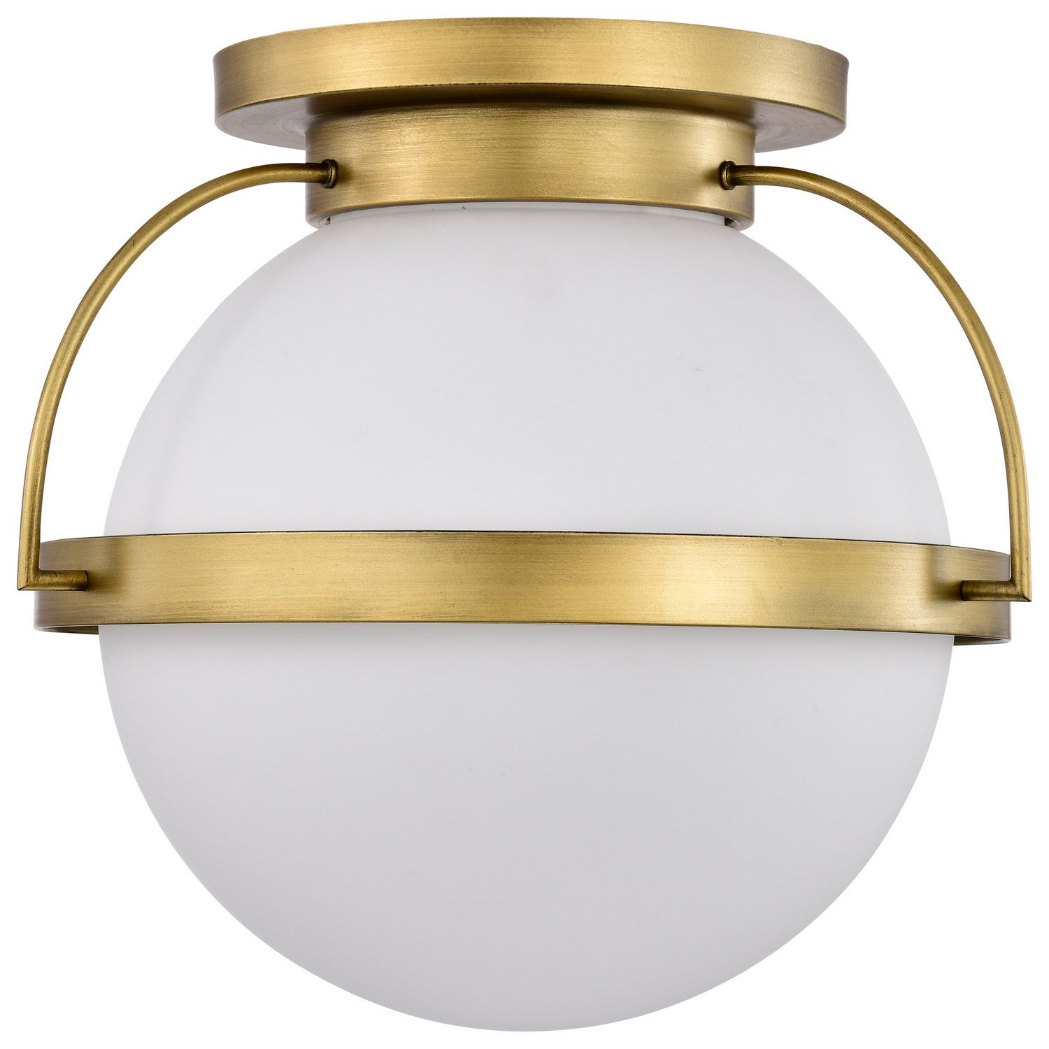 Nuvo Lighting - 60-7782 - One Light Flush Mount - Lakeshore - Natural Brass