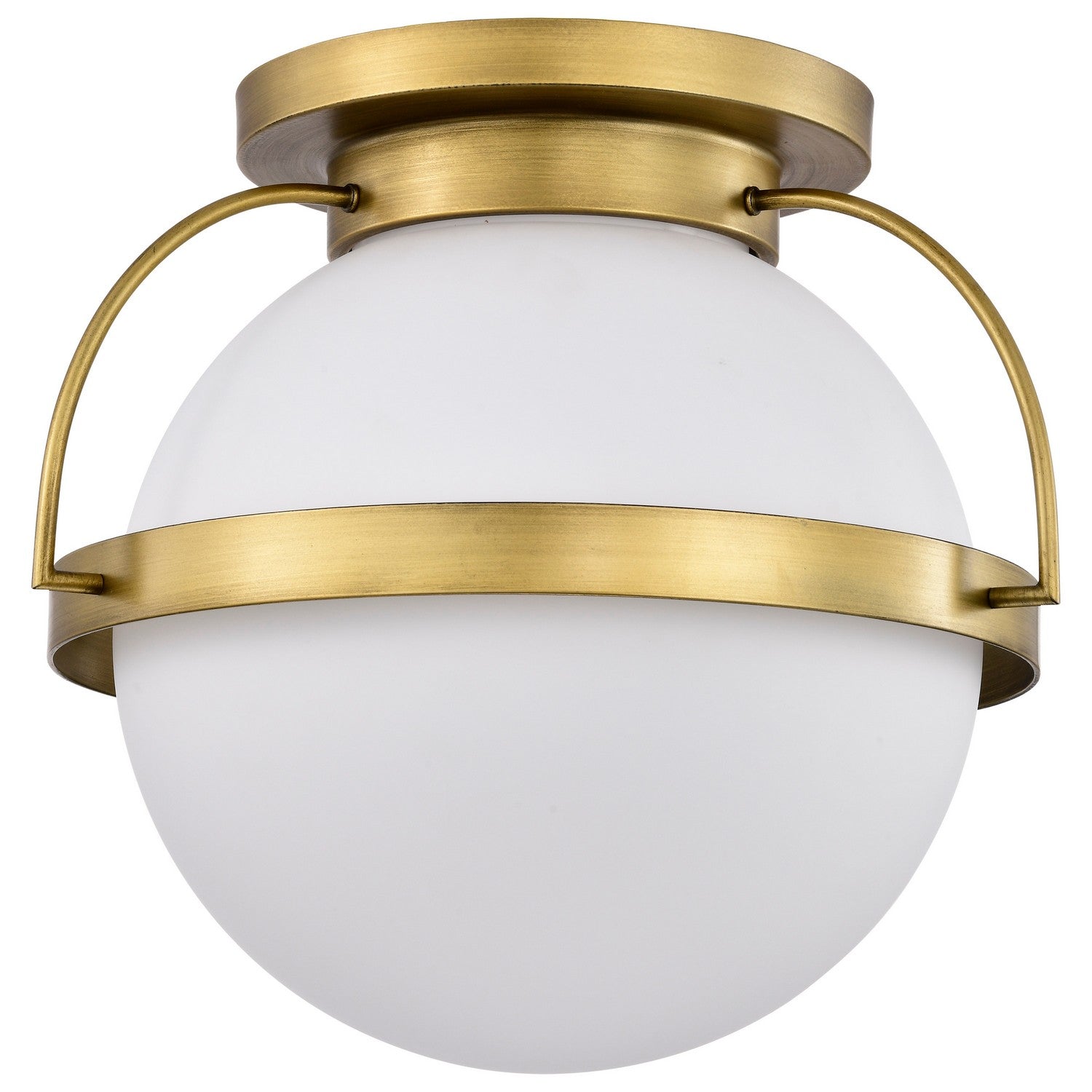 Nuvo Lighting - 60-7782 - One Light Flush Mount - Lakeshore - Natural Brass