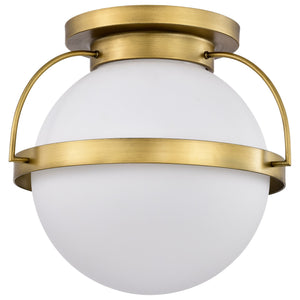 Nuvo Lighting - 60-7782 - One Light Flush Mount - Lakeshore - Natural Brass