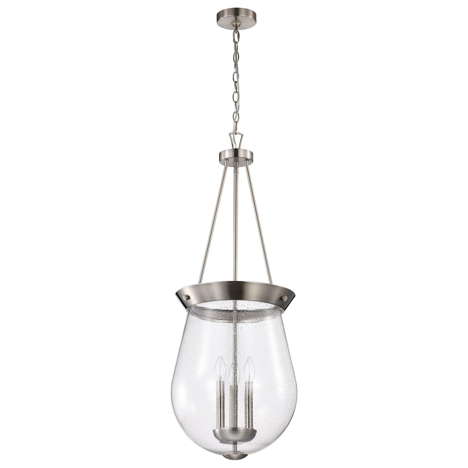 Nuvo Lighting - 60-7805 - Three Light Pendant - Boliver - Brushed Nickel