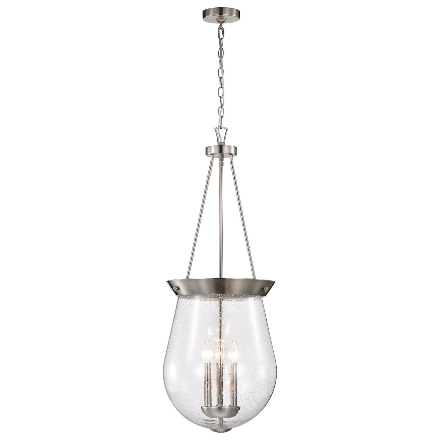 Nuvo Lighting - 60-7805 - Three Light Pendant - Boliver - Brushed Nickel