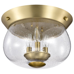 Nuvo Lighting - 60-7807 - Three Light Flush Mount - Boliver - Vintage Brass