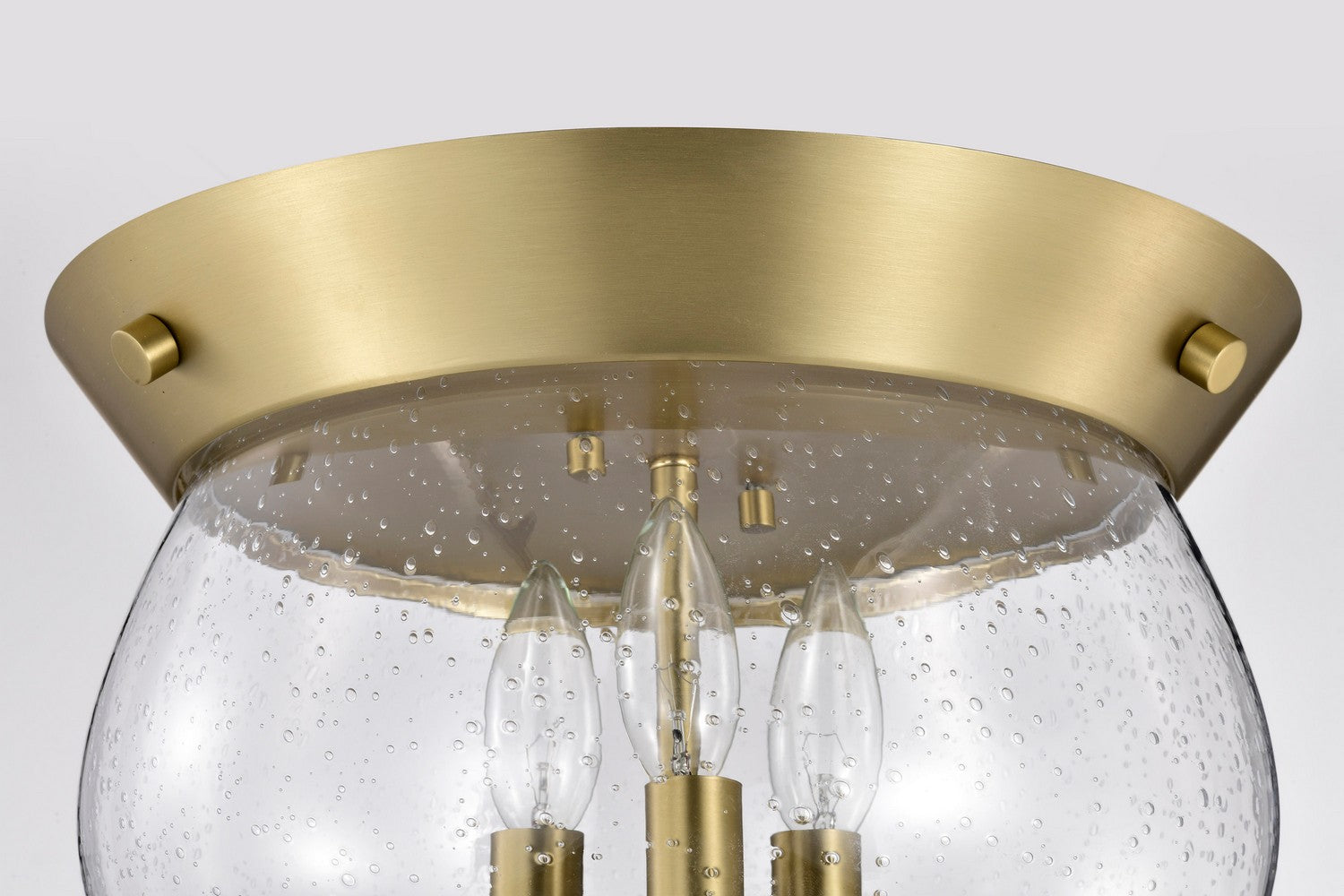 Nuvo Lighting - 60-7807 - Three Light Flush Mount - Boliver - Vintage Brass