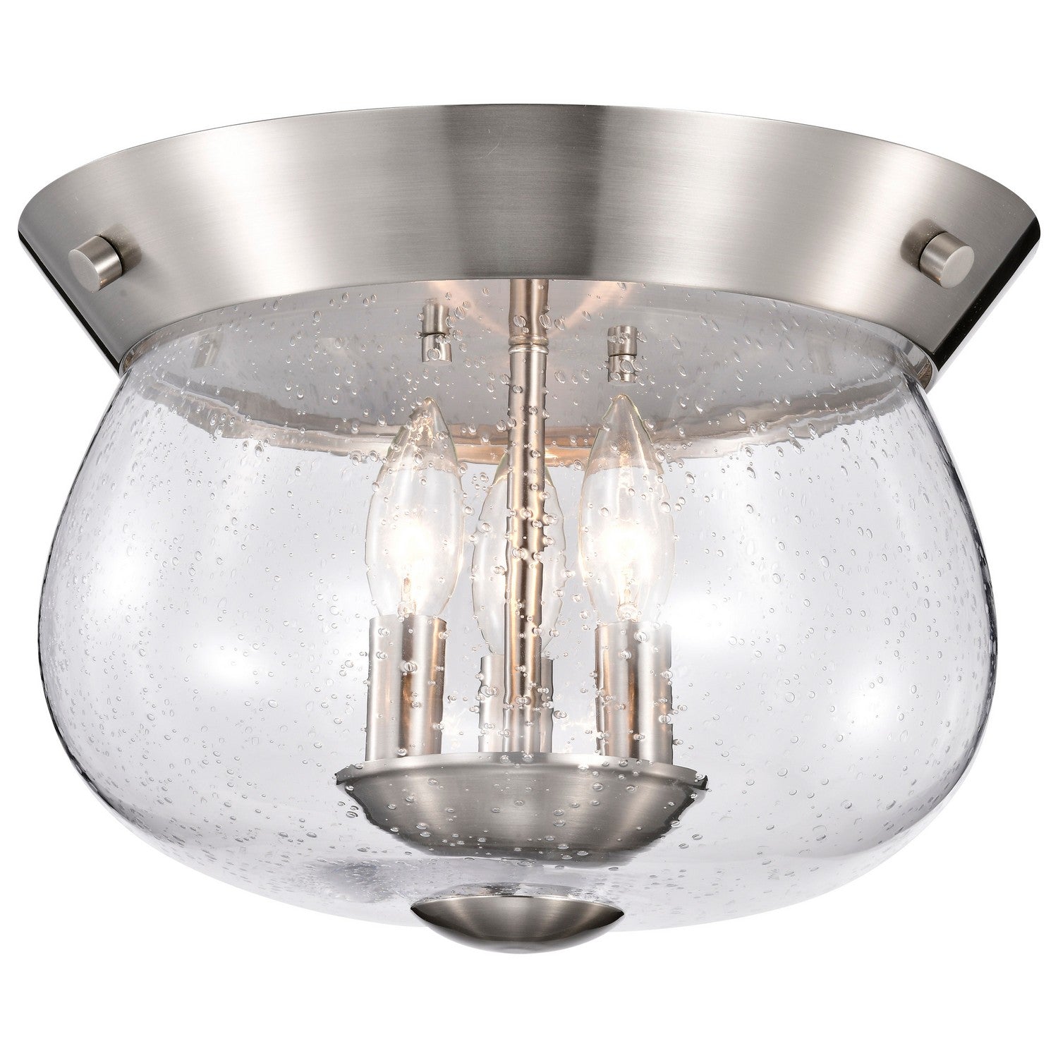 Nuvo Lighting - 60-7808 - Three Light Flush Mount - Boliver - Brushed Nickel